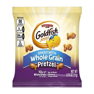 Pepperidge Farm Goldfish Whole Grain Snack Crackers, Pretzel, 0.75 Oz, Pack of 300