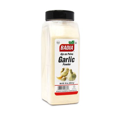 Badia Garlic Powder, 16 oz  Premium Garlic Powder for Cooking, Seasoning & Spice Blends, Freshly Ground and Flavorful