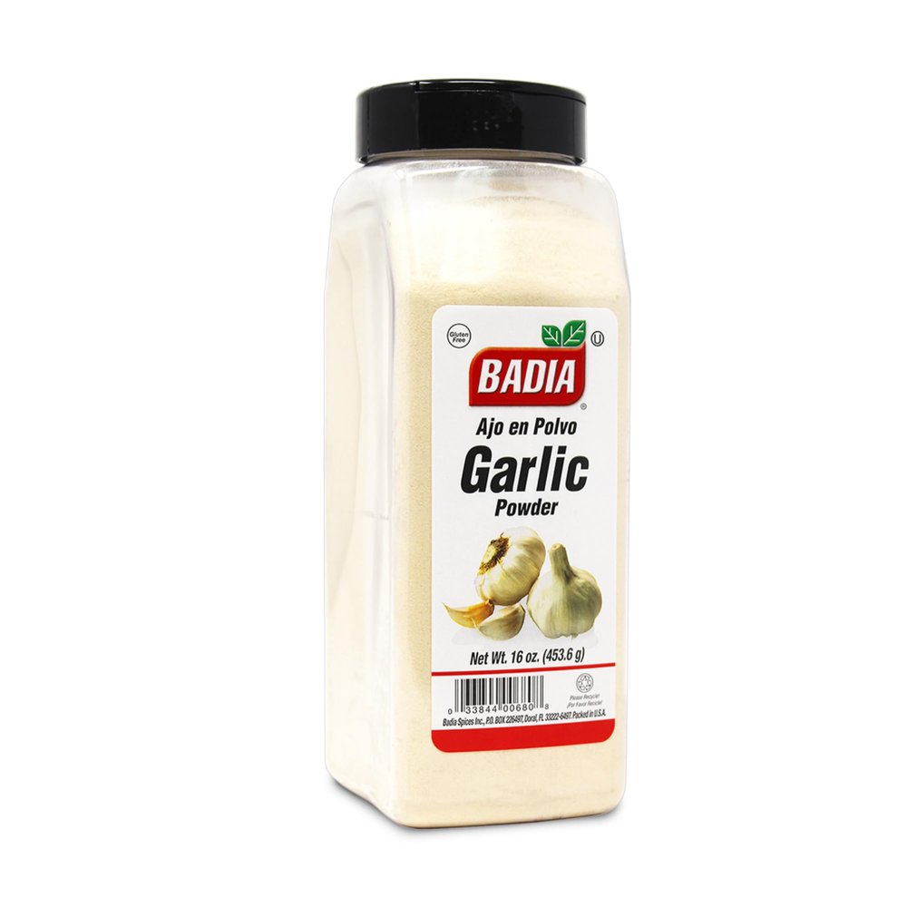 Badia Garlic Powder, 16 oz  Premium Garlic Powder for Cooking, Seasoning & Spice Blends, Freshly Ground and Flavorful