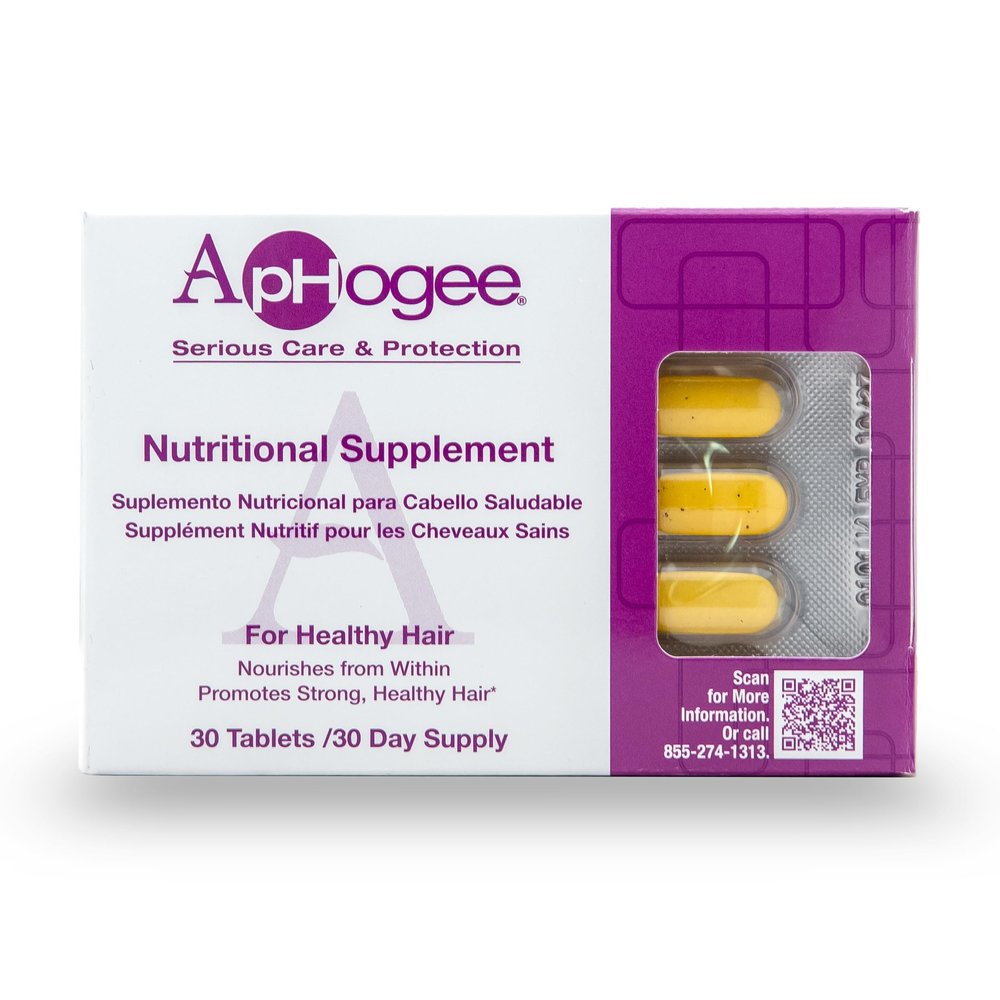 Aphogee Nutritional Supplement for Healthy Hair  Biotin, Vitamins & Minerals with MSM, Collagen & Amino Acids  Nourishes Hair from Within, Promotes Healthy Hair Growth  30 Tablets (30-Day Supply)