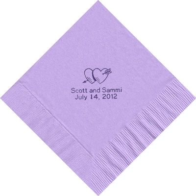 100 Printed Personalized Luncheon Dinner Party Napkins