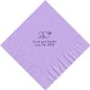 100 Printed Personalized Luncheon Dinner Party Napkins view 1