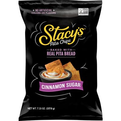 Stacys Pita Chips, Cinnamon Sugar, No Artificial Colors or Flavors, 7.33 oz Bag