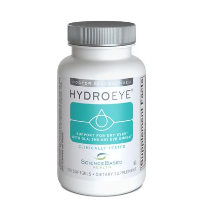 ScienceBased Health HydroEye Dry Eye Supplement  Clinically Tested Formula with GLA & Omega-3  Supports a Healthy Tear Film for Lasting Eye Comfort  120 Softgels