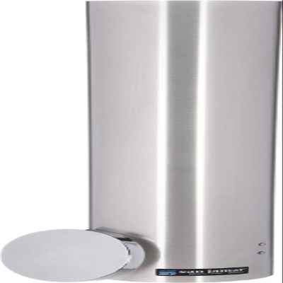San Jamar Large Pull-Type Cup Dispenser Fits 12 - 24 Oz. Cups with Flip Cap for Restaurants, Dining Halls, and Fast Food, Stainless Steel, 23.5 Inches, Silver