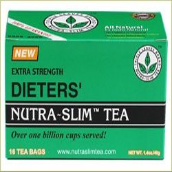 Three Boxes of 16 Tea Bags Regular Strength Dieters' Nutra-slim Tea Triple Leaves Brand