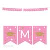 Andaz Press Pink and Gold Glittering Graduation Party Collection, Personalized Hanging Pennant Party Banner with String, Madison's Graduation, 5-Feet, 1 Set, Custom Name view 1