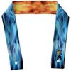 KOOLGATOR Evaporative Cooling Neck Wrap  Reusable Neck Cooler with Long Lasting Relief During Hot Weather Activities, Sports, & Outdoor Work, Flames: Blue & Red, 1 Pack view 2