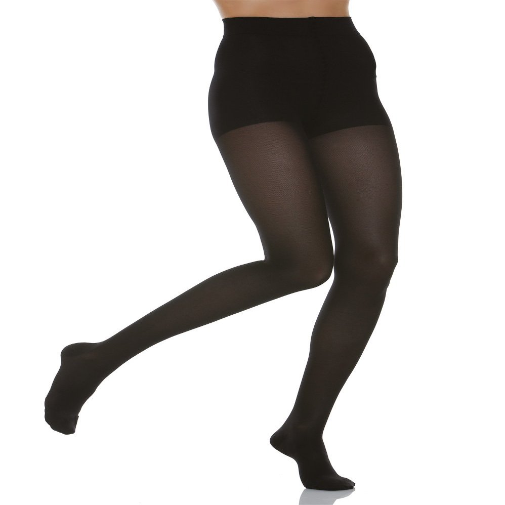 20-30 mmHg Firm Compression Support Pantyhose. Italian Made (XX-Large Black)