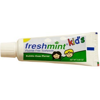 NWI KFFTP85B Fresh Mint Kid's Fluoride Free Toothpaste, 0.85 oz. (Pack of 144)