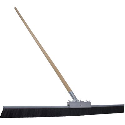 Marshalltown Heavy-Duty Seal Coating Broom, 36 Inch Broom Head, 72 Inch Wood Handle, Heavy Duty Synthetic Brush Strip with 2-1/2 Inch Trim, RED700373