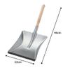 REDECKER Heavy Duty Steel Dust Pan, Zinc-Coated Black, Large Dustpan with Long 17-3/8-Inches Untreated Beechwood Handle, Made in Germany - Heavy Duty Dust Pan view 2