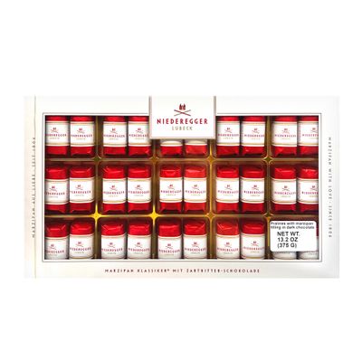 Niederegger Classic Loaves: Pure Marzipan Covered in Crisp and Dark Chocolate - 375g / 13.2oz. | 30 Pieces per Box | Kosher.