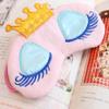 AKOAK Pack of 2 Cute Girl's Travel Princess Crown Sleeping Eye-Shade Blindfold Nap Cover Eye MaskPink+Light Blue view 4