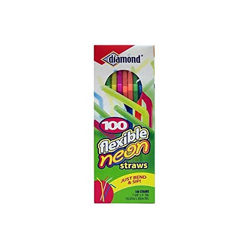 100CT Flex Neon Straws
