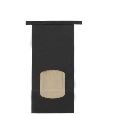 Chalkboard Black Window Resealable Kraft Tin Tie Poly-Lined Bags - 1 Lb - 50 pk