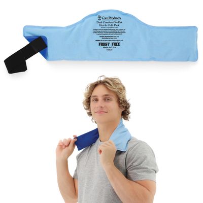 Core Products Dual Comfort CorPak - Reusable hot/Cold Pack for Cervical Neck Pain, Knee, Back, Shoulder, or Ankle Pain; Use hot or Cold; Made in USA - Size: 6" x 20"