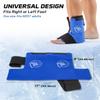 Pro Ice Ankle & Foot Ice Therapy Wrap - Ankle Ice Pack Wrap for Sprained Ankles, Plantar Fasciitis, Achilles Tendonitis, and Swelling Feet - Reusable Ice Packs for Injuries Included - PI 500 view 4