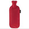 Fashy Hot Water Bottle with Fleece Cover Cranberry - Made in Germany view 1