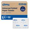 Kleenex Professional Universal Multifold Paper Towels, Bulk (02046), Absorbency Pockets, 9.2" x 9.4" Towel, White (150 Sheets/Pack, 8 Packs/Case, 1,200 Sheet Total) view 1