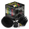 Industrial Electric Spin Scrubber - Household Cleaning Electric Scrub Brush - Ultra Stiff BBQ Grill Brush - Griddle Cleaning Kit - No Wire Nylon Bristles - Oil Stains, Rust, Loose Paint on Concrete view 1