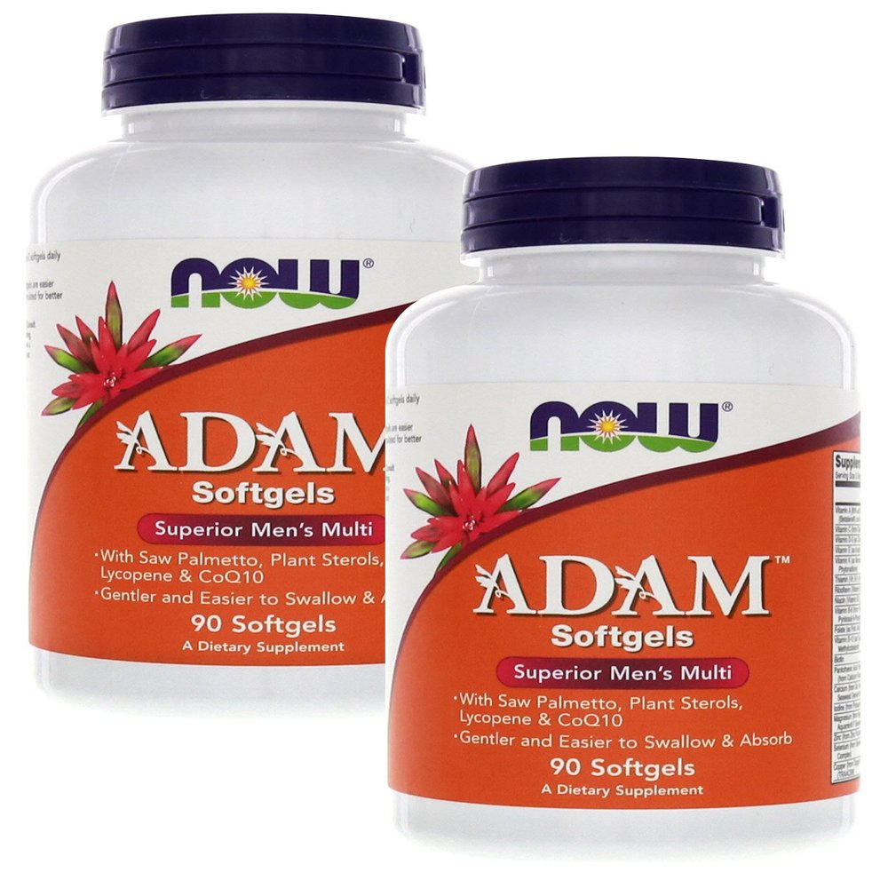 Adam Men's Multiple Vitamin 90 Softgels (Pack of 2)