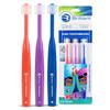 Brilliant Oral Care Kids Toothbrush with Soft Bristles and Round Head, for a Child Approved, Easy to Use All-Around Clean Mouth, Ages 5-9 Years, Red Purple Royal, 3 Pack view 1