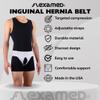 FlexaMed Left Side Inguinal Groin Hernia Truss with Compression Pad White - Medium view 4