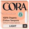 Cora Organic Cotton Tampons (36 Light Tampons) view 1