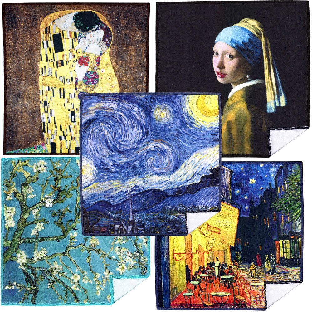 Large [5 Pack] World Best Classic Art Collection - Ultra Premium Quality Clean & Clear Microfiber Cleaning Cloths (Best for Camera Lens, Glasses, Screens, and All Lens.)