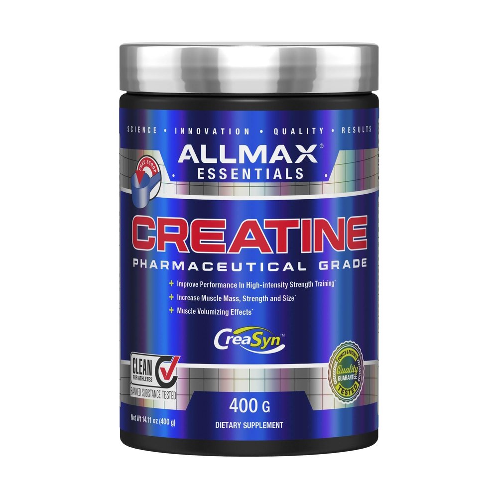 ALLMAX Nutrition Creatine Monohydrate Powder, Unflavored  Pure Micronized Creatine Supplement for Men & Women  Supports Strength, Performance & Training Intensity  Vegan, Gluten Free (400g)
