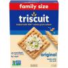 Triscuit Original Whole Grain Wheat Crackers, Vegan Crackers, Healthy Snacks, Lunch Snacks, Family Size, 12.5 oz view 1