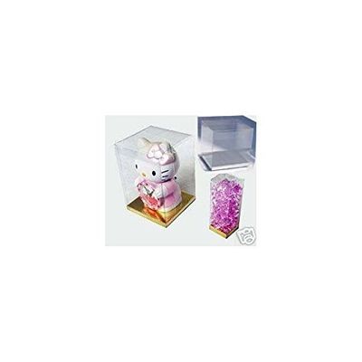 24 PCS 4x4x4-1/2 Party Favor Tuck Top Clear Box W/ Silver Card