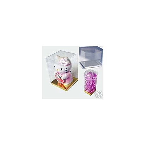 24 PCS 4x4x4-1/2 Party Favor Tuck Top Clear Box W/ Silver Card