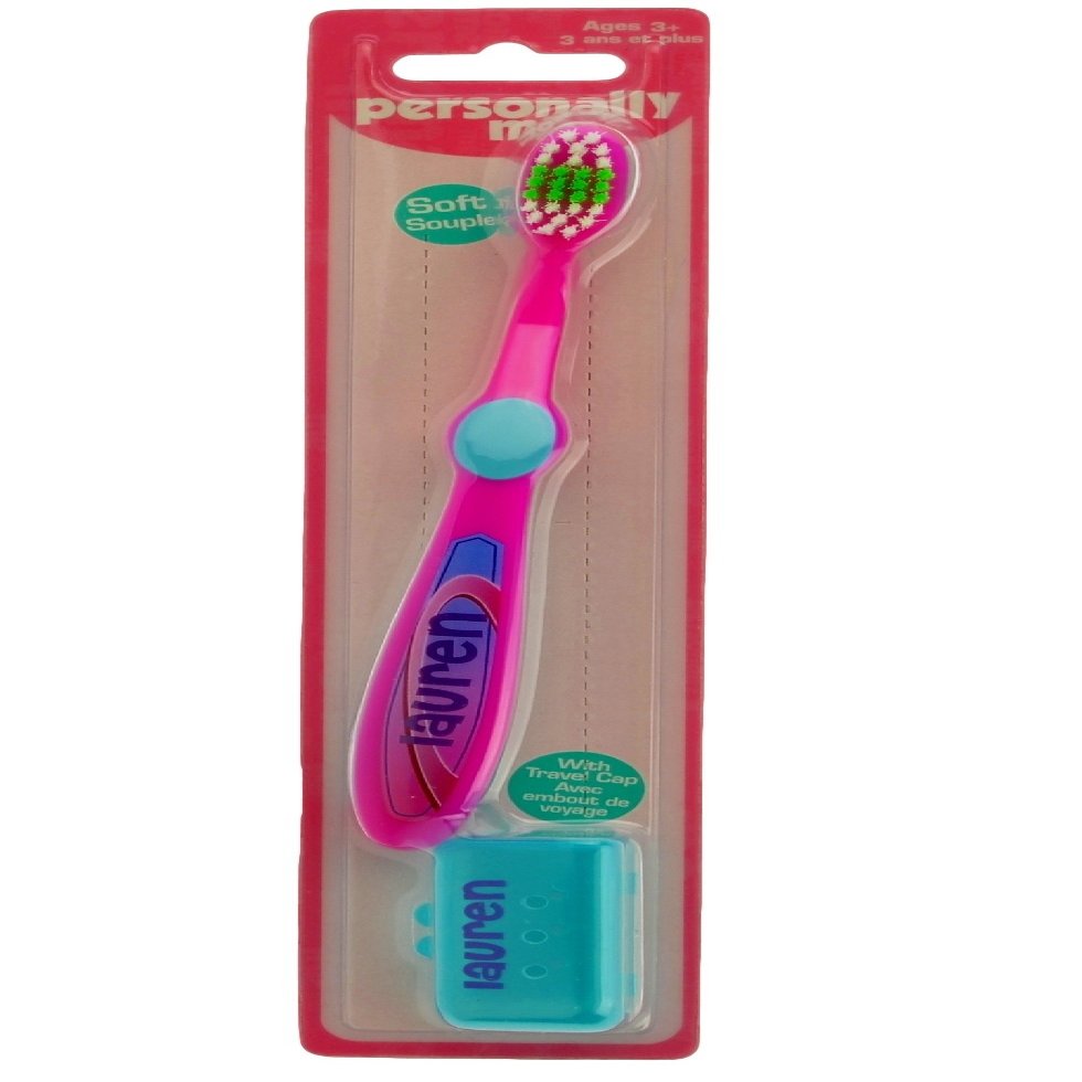 Stravina Personally Me Kids Soft Toothbrush Childrens Personalized Name (Lauren)