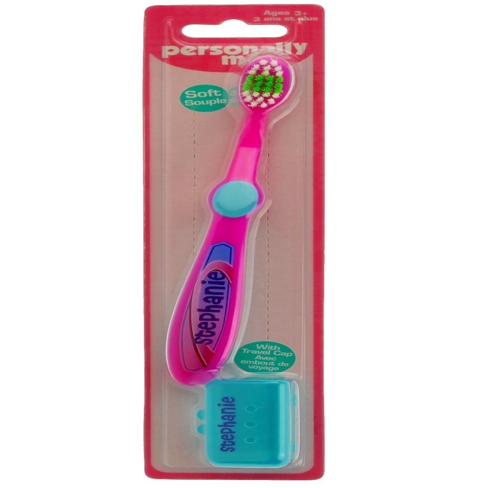 Stravina Personally Me Kids Soft Toothbrush Childrens Personalized Name (Stephanie)