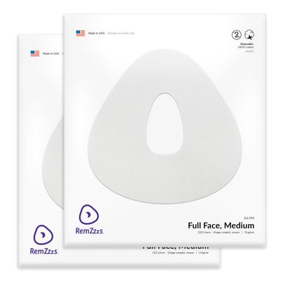 RemZzzs Full Face Cpap Mask Liners (K2-FM) - Reduce Noisy Air Leaks and Painful Blisters 2 Pack- Cpap Supplies and Accessories - Compatible with Resmed Respironics DeVilbiss