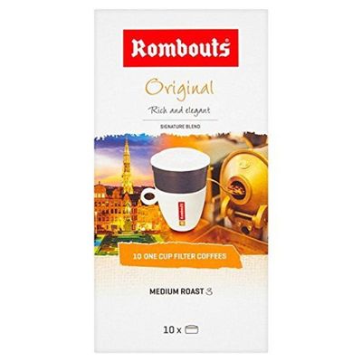 Rombouts Original Pure Ground Filter Coffee, 10x6.2g