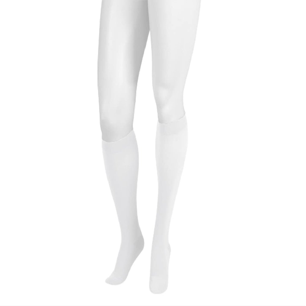 30-40 mmHg, Dynamic, Knee, Max, FF, Short, 3.5cm Silicone, White