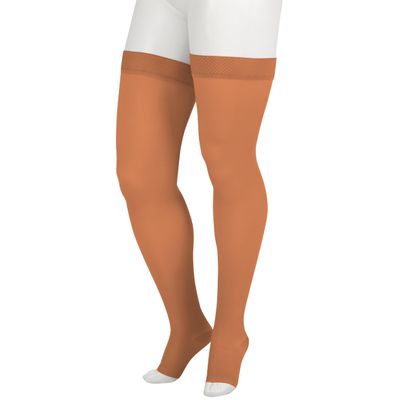 15-20 mmHg, Soft, Thigh, OT, Silicone, Cinnamon