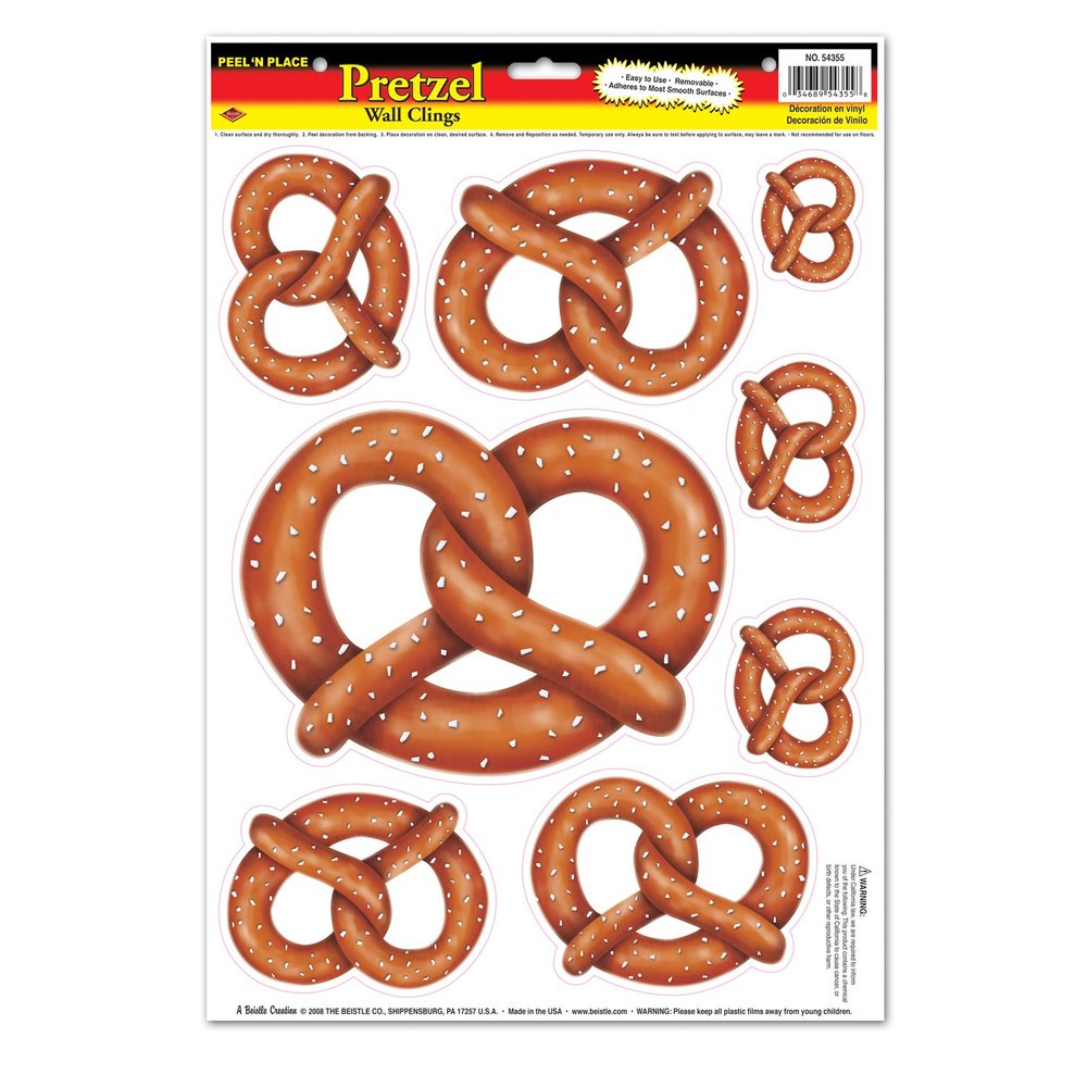Pretzels Peel 'N Place Party Accessory (1 count) (8/Sh)