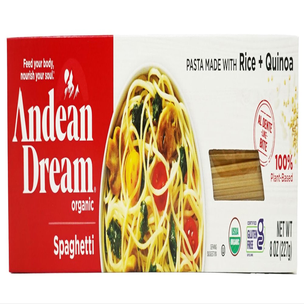 Andean Dream Org Spaghetti Quinoa Pasta Gluten Free ,8 Oz(Pack of 12)