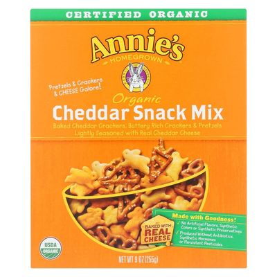 Annies Homegrown Organic Bunnies Cheddar Snack Mix, 9 Ounce -- 12 per case.