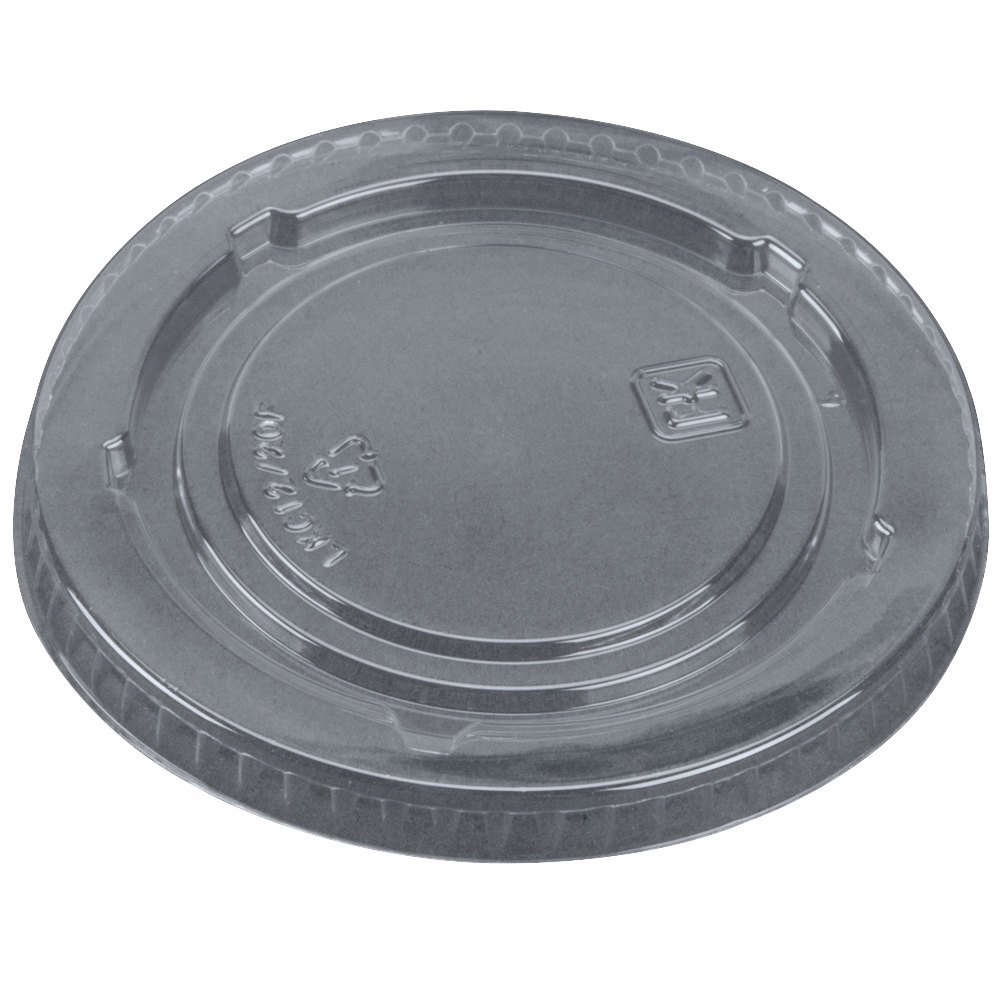 Fabri-Kal Kal-Clear/Nexclear LKC12/20F 5 oz. Clear PET Flat Lid for for Alur RD5 5 oz. Customizable
