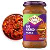 Pataks Hot Mango Pickle - Authentic Indian Relish w/Mango Chunks, Mustard Seeds & Aromatic Spices  Perfect for Sandwiches, Salads & Cold Meats - Vegan Spicy Pickle - 10oz Jar (Pack of 6) view 1