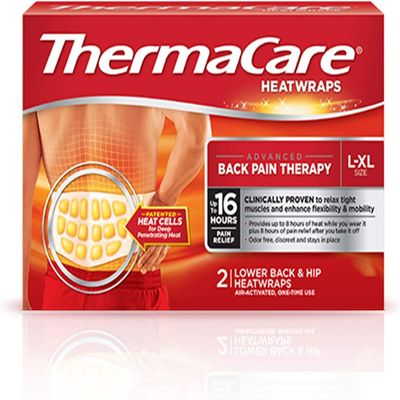Thermacare Heatwraps Lower Back and Hip LG/XL, 2 Count (Pack of 3)