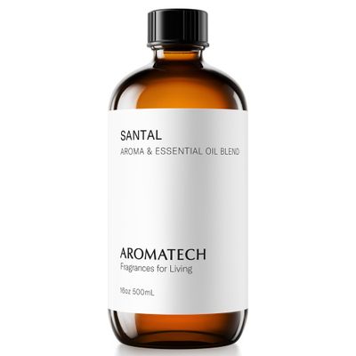 AromaTech Santal Aroma Essential Oil Blend: Luxury Hotel Inspired Aromatherapy with Amber, Vanilla, Cedar & Sandalwood for Ultrasonic Diffusers (16 Fl Oz (Pack of 1))