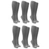 6 Pairs Compression Socks Support Unisex Anti Fatigue Graduated Sports Grey L XL view 1
