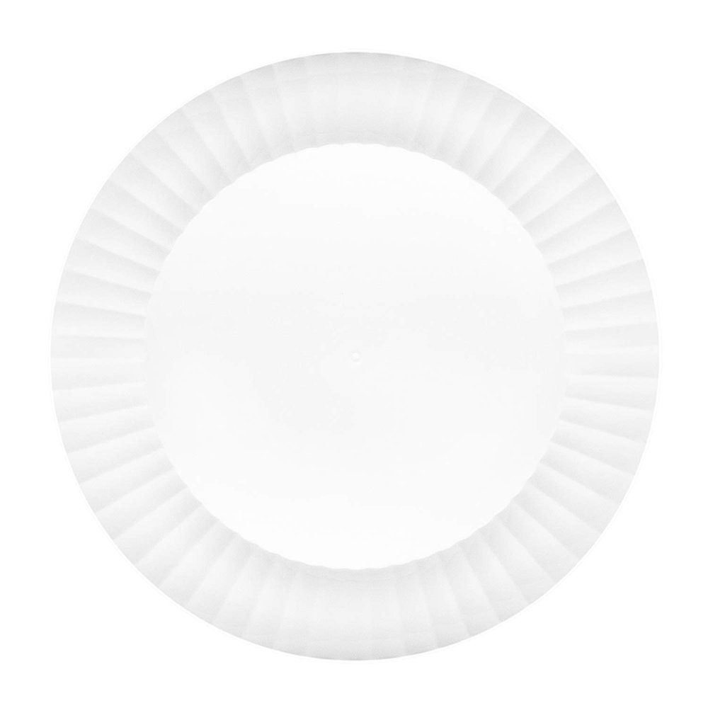 Party Essentials Deluxe Quality Hard Plastic 10.25-Inch Party/Dinner Plates, White, 14 Count
