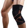 Dofover Knee Compression Sleeve with Pressure Strap 3D Weaving Pressurization Knee Brace Knee Support Professional Protective, Joint Pain Relief, Injury Recovery-Single (S, Black Orange) view 1